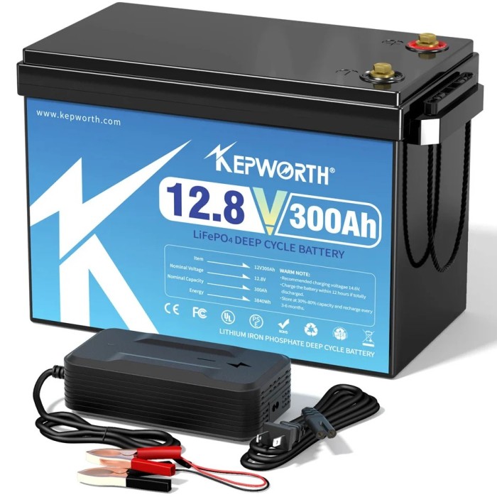 Акумулятор Kepworth LiFePO4 12V/300AH, 3840W*h (літій-залізо-фосфатний акумулятор для ДБЖ (UPS))