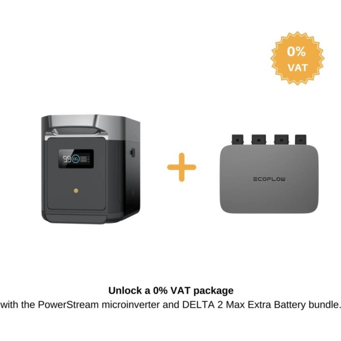 Додаткова батарея Smart EcoFlow DELTA 2 Max Extra Battery EU, 2048 Вт/год, сумісність з Delta 2 Max