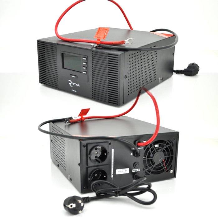 ДБЖ з правильною синусоїдою RITAR RTSWrl-600 (420Вт) , 12В з переключенням струму заряду 10A і 20 A