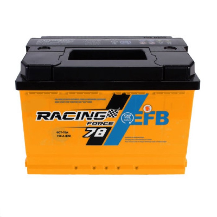 Автомобільний акумулятор Racing Force EFB 78Ah 750A R+ (L3) (WESTA)