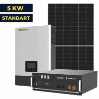 Гібридна сонячна станція на 5 кВт Standart Luxpower 5 kw | LP Longi 450W